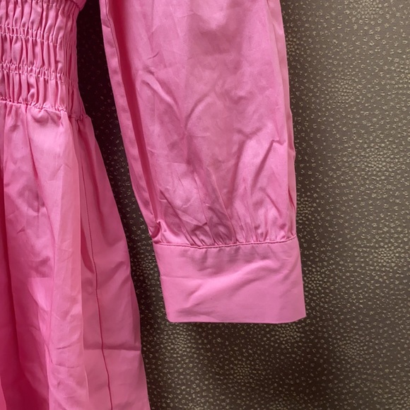 🔥🔥🔥NEW Zara Pink Waisted Cotton Dress - Picture 12 of 15